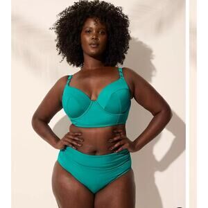 Lane Bryant Swim By Cacique High Waist Bikini Set Balconette Top 40DDD Bottom 14